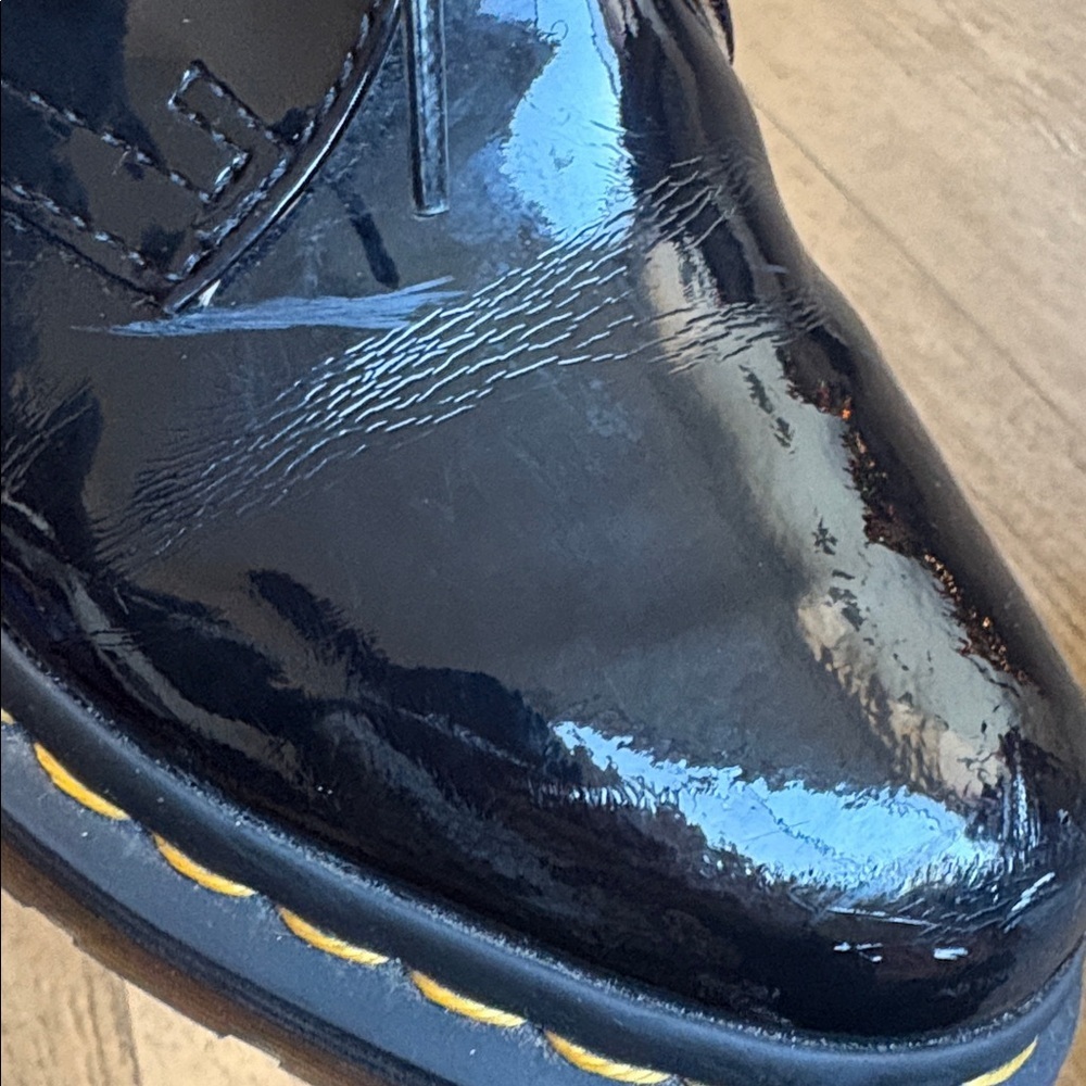 Dr Martens 1461 Black Patent Leather Lace-up Oxfords Women’s 8 Men’s/Boy’s 6 - Picture 5 of 8